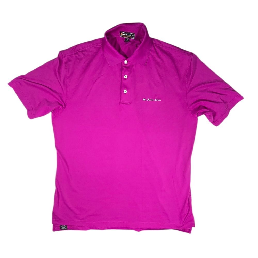 Peter Millar Summer Comfort The River Course Golf Club Polo sz M